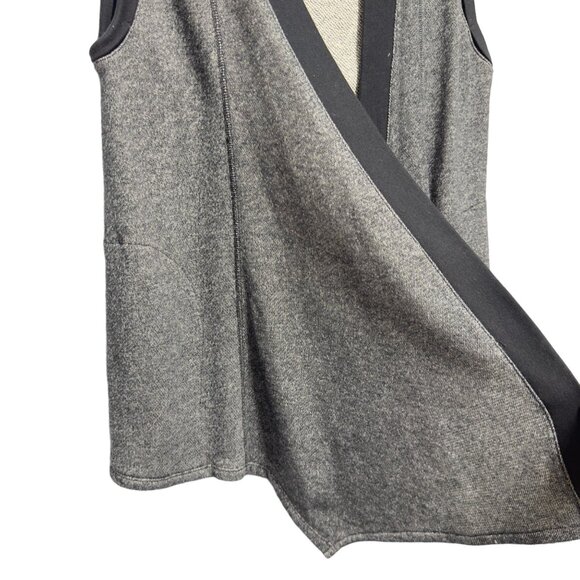 DKNY Terry Knit Sweater Cardigan Vest Jacket Open Front - Picture 4 of 8